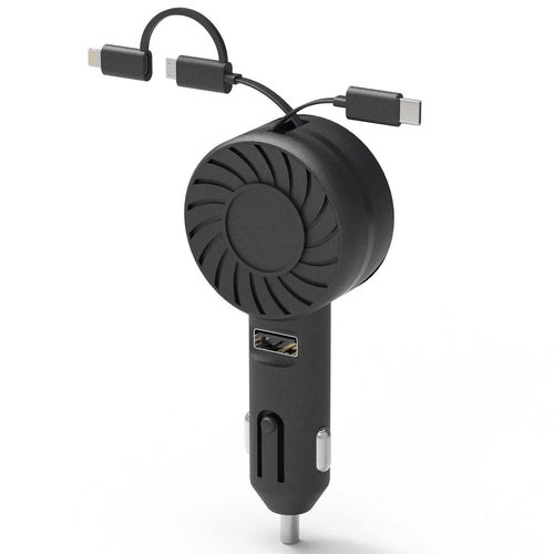 21W 3-in-1 Retractable Car Phone Charger